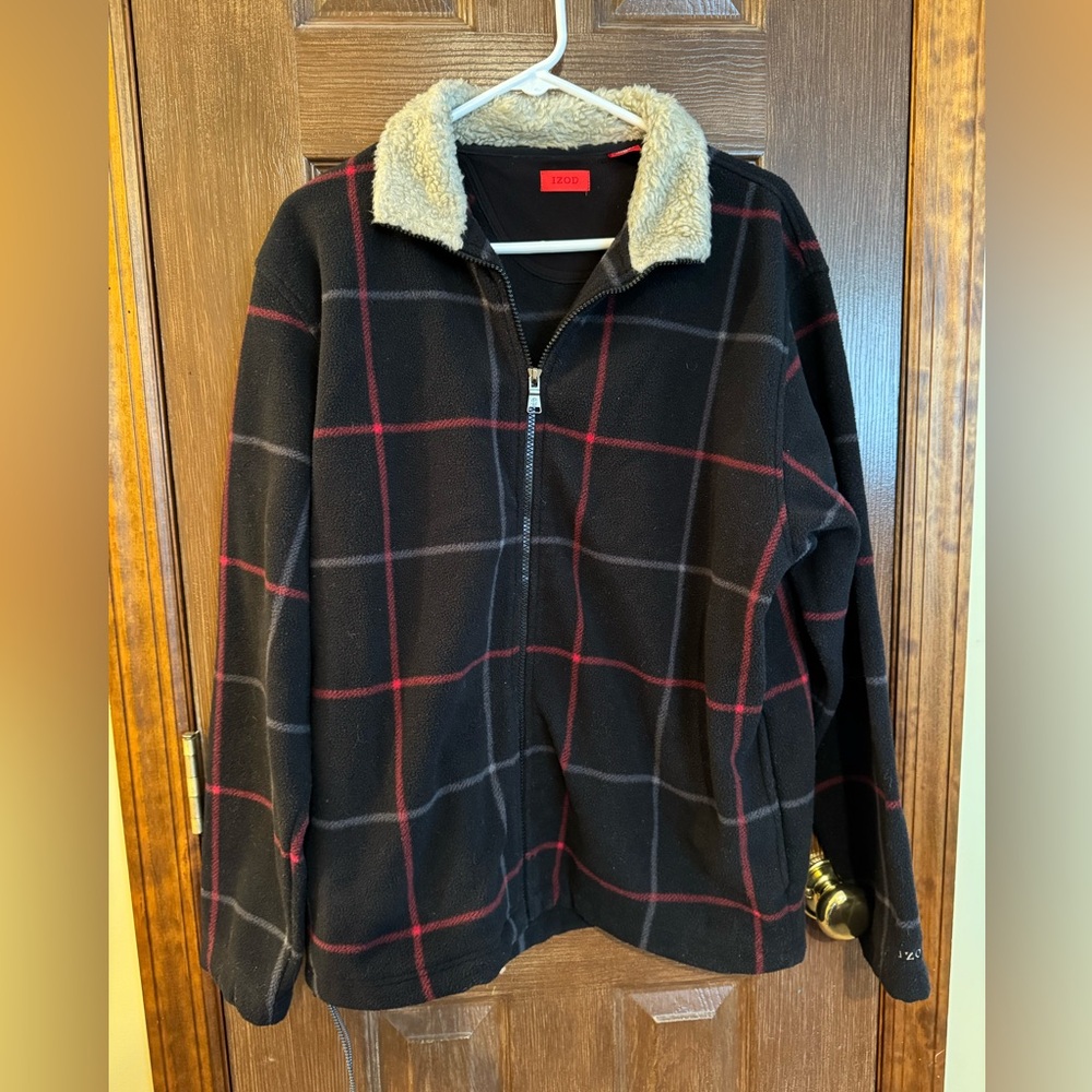 Izod fleece men’s zip up jacket